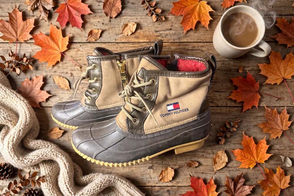 Tommy Hilfiger Twregal-C Women's Brown Tan Duck Rain Boots Size 7M - Picture 10 of 10